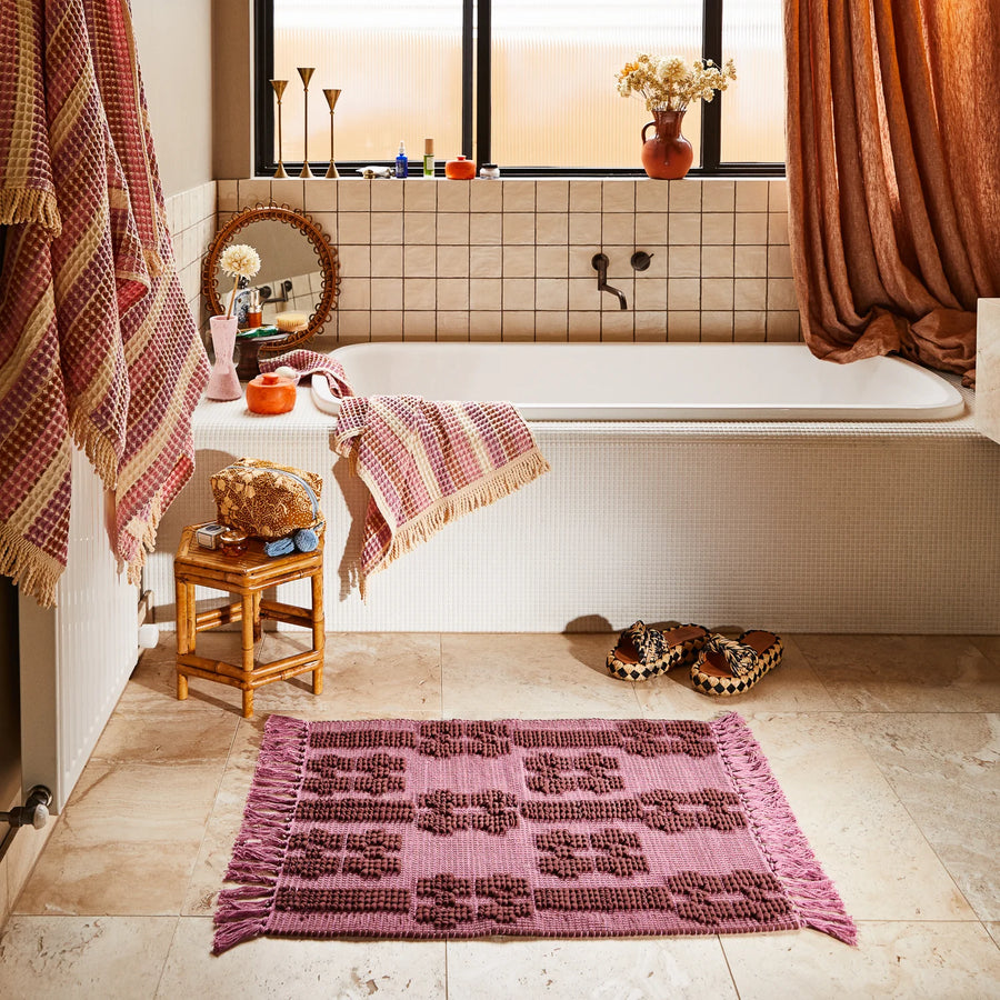 Sawa Cotton Mat - Rosewater - Sage & Clare