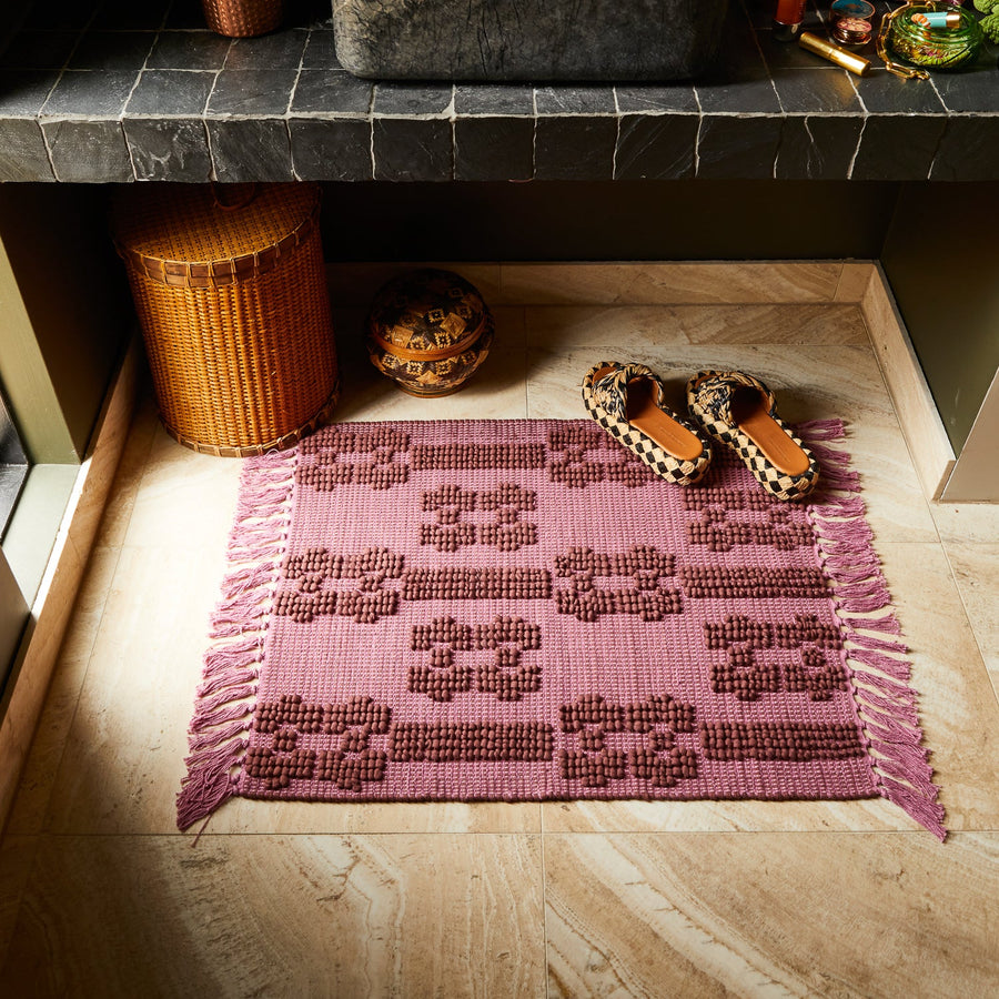 Sawa Cotton Mat - Rosewater - Sage & Clare