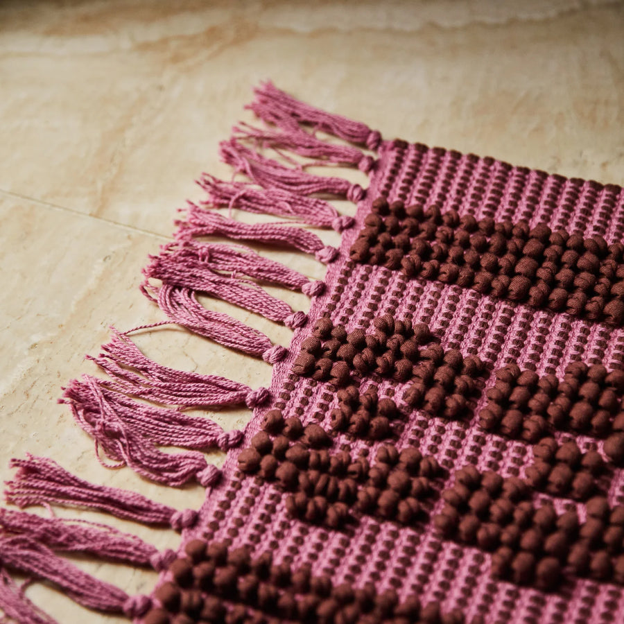 Sawa Cotton Mat - Rosewater - Sage & Clare