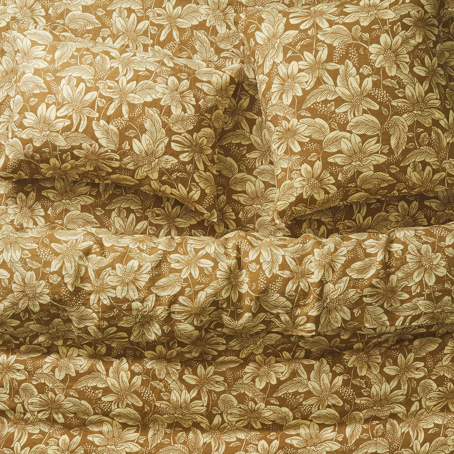 Amrita Linen Pillowcase Set - Ginger - Sage & Clare