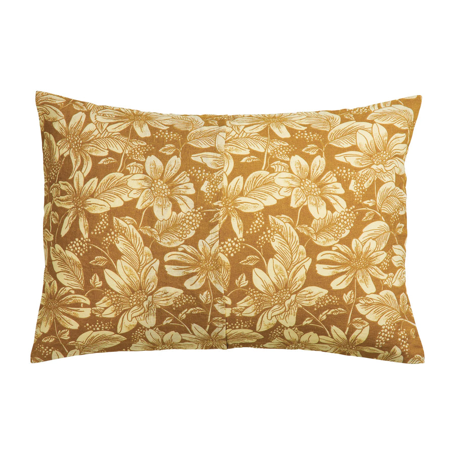Amrita Linen Pillowcase Set - Ginger - Sage & Clare