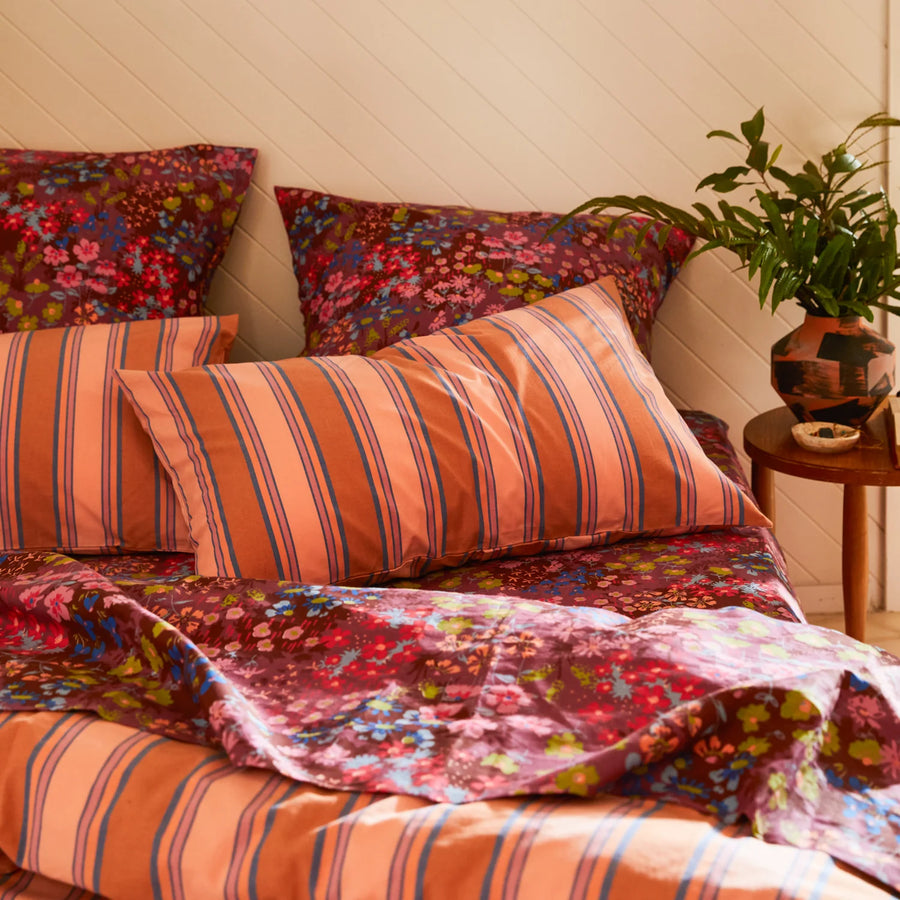 Samode Cotton Pillowcase Set - Cinnamon - Sage & Clare