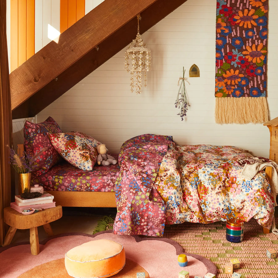 Aisha Cotton Quilt Cover - Ginger - Sage & Clare