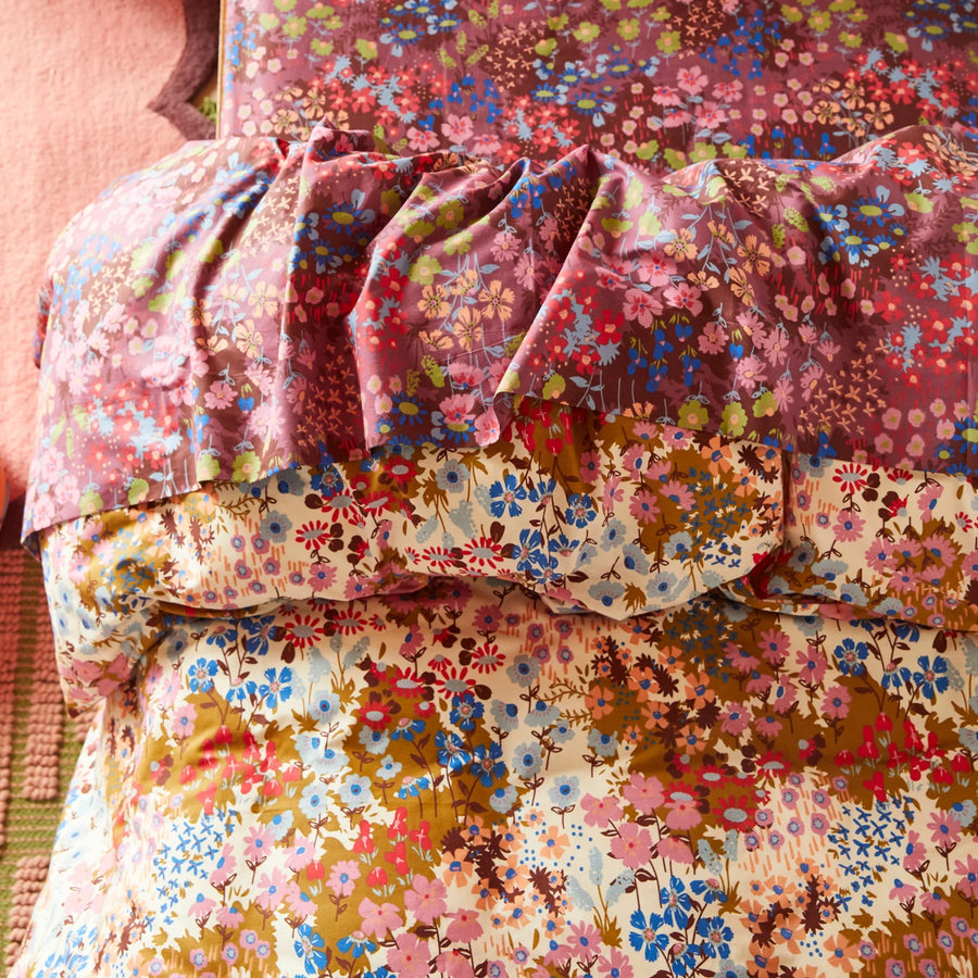 Aisha Cotton Quilt Cover - Ginger - Sage & Clare
