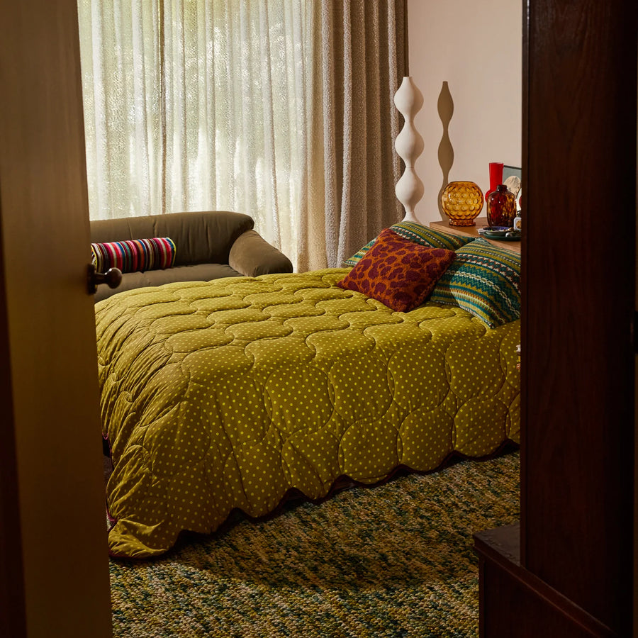 Adelyn Scalloped Quilted Coverlet - Sage & Clare