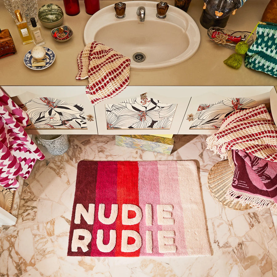 Dariel Bath Mat - Scarlet - Sage & Clare