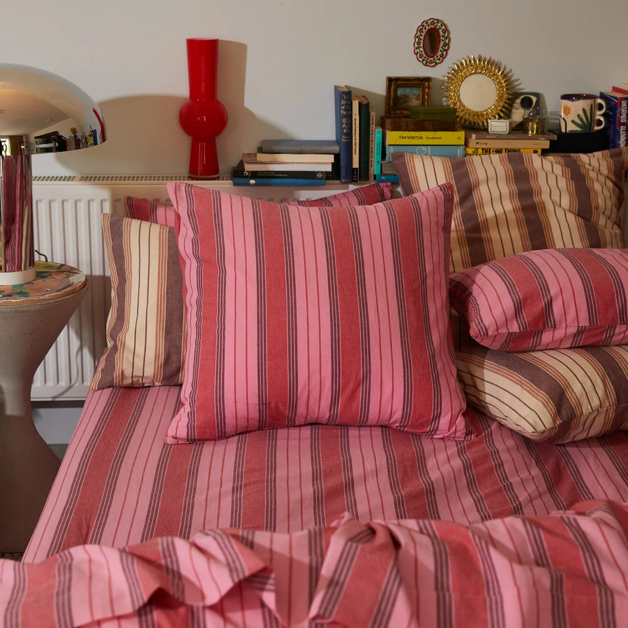 Brigitte Cotton Euro Pillowcase Set - Scarlet - Sage & Clare