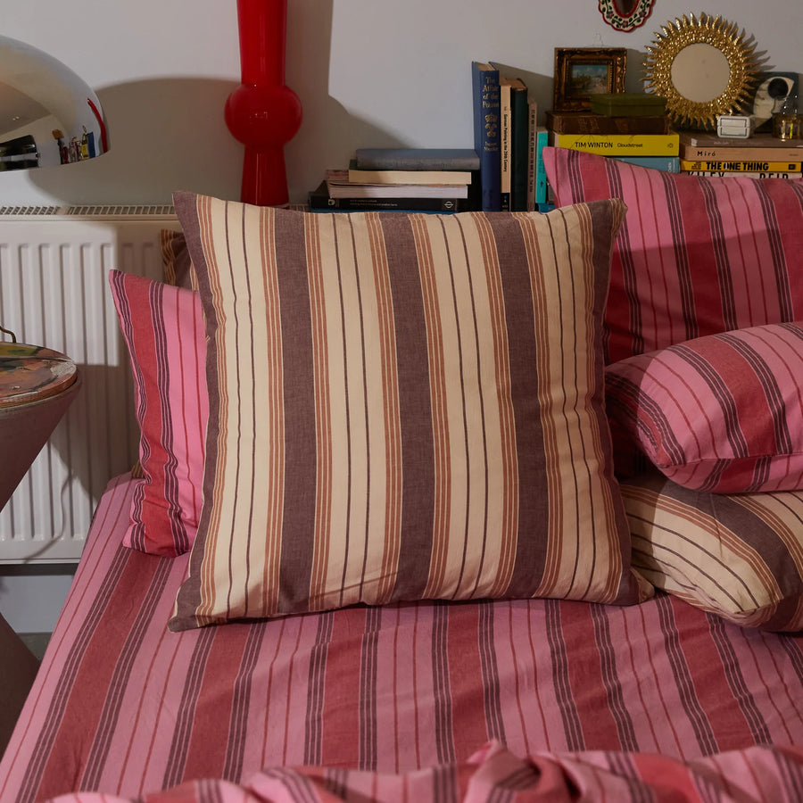 Brigitte Cotton Euro Pillowcase Set - Mahogany - Sage & Clare