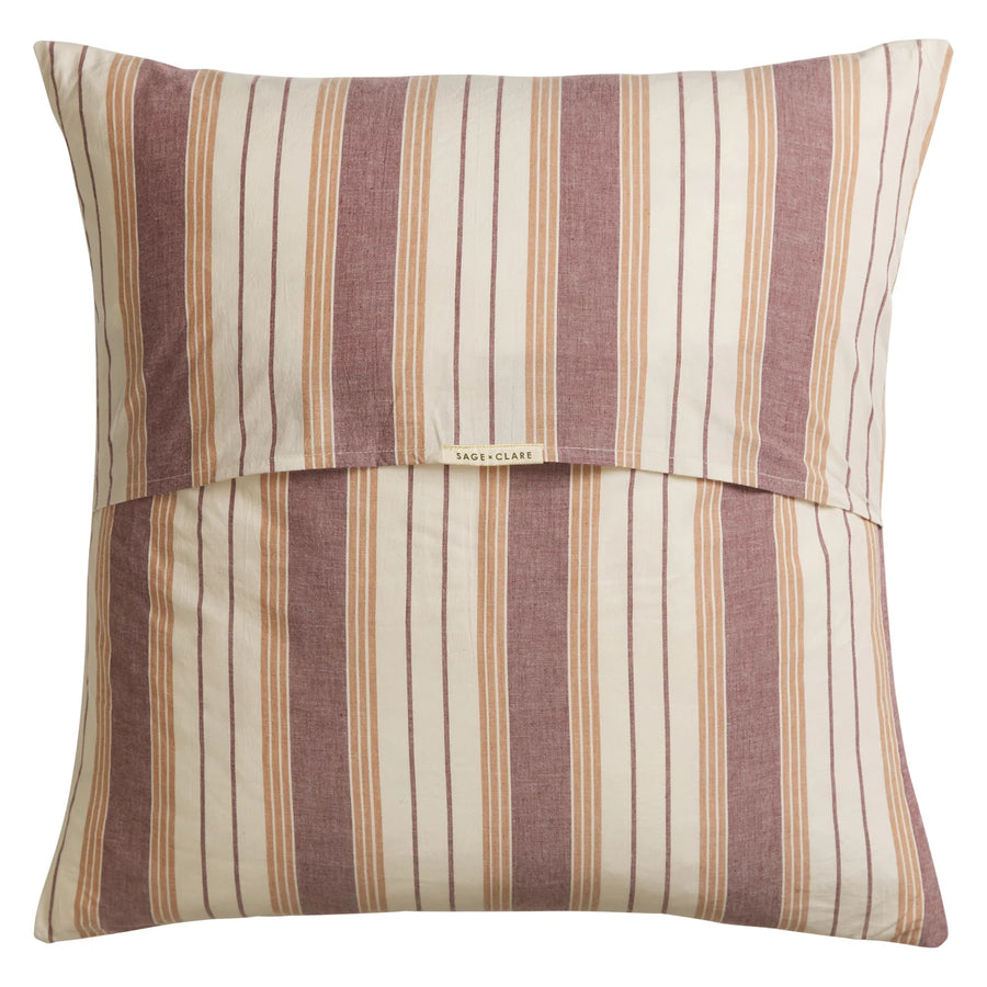 Brigitte Cotton Euro Pillowcase Set - Mahogany - Sage & Clare