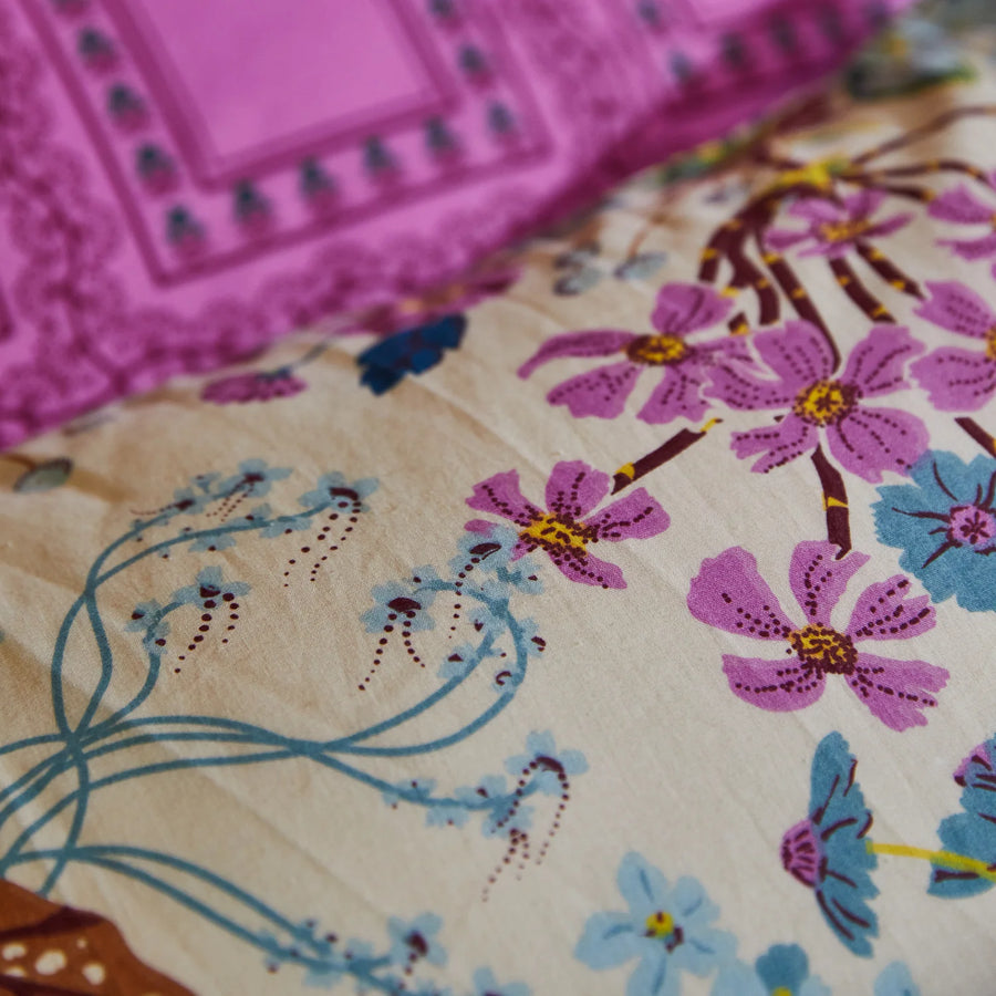 Genevieve Cotton Euro Pillowcase Set - Almond - Sage & Clare