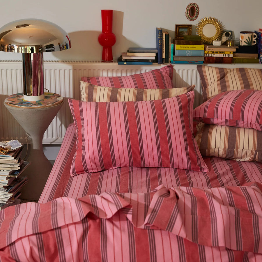 Brigitte Cotton Pillowcase Set - Scarlet - Sage & Clare