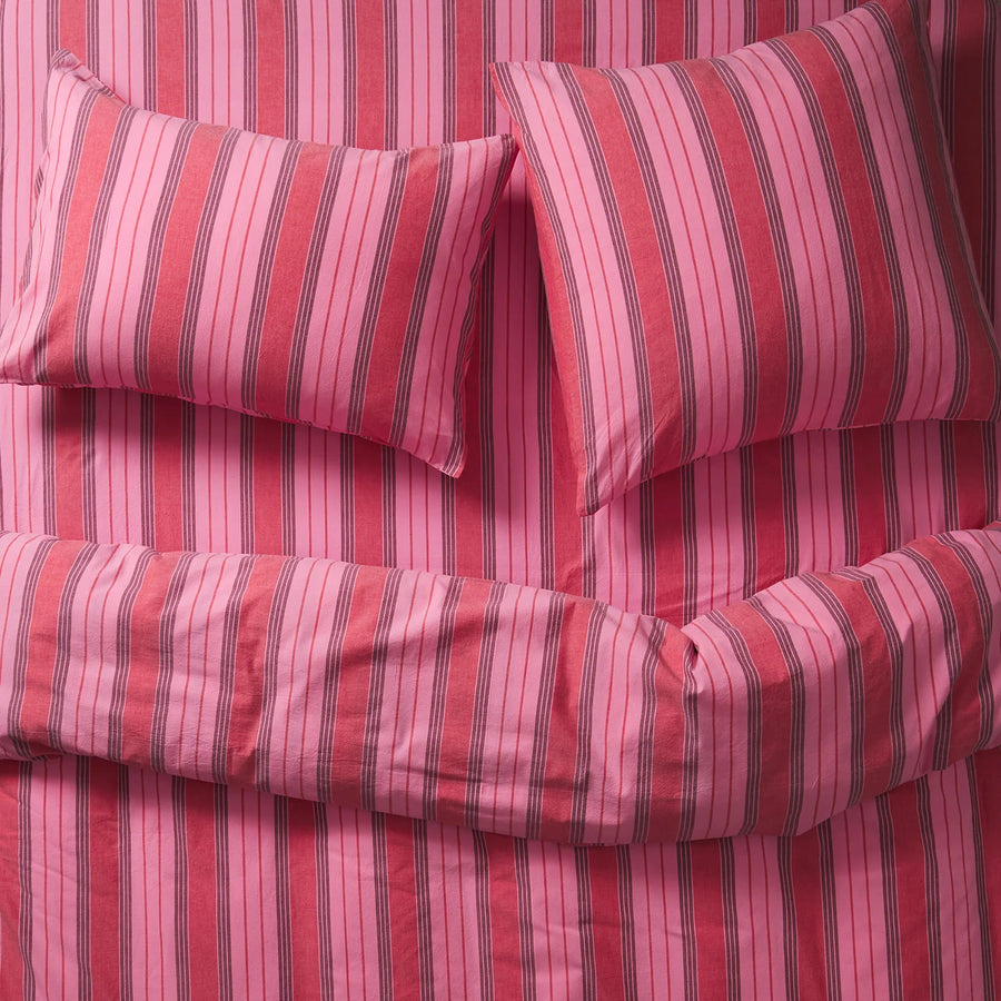Brigitte Cotton Pillowcase Set - Scarlet - Sage & Clare