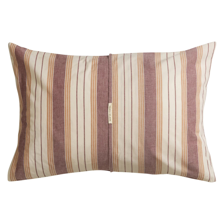 Brigitte Cotton Pillowcase Set - Mahogany - Sage & Clare