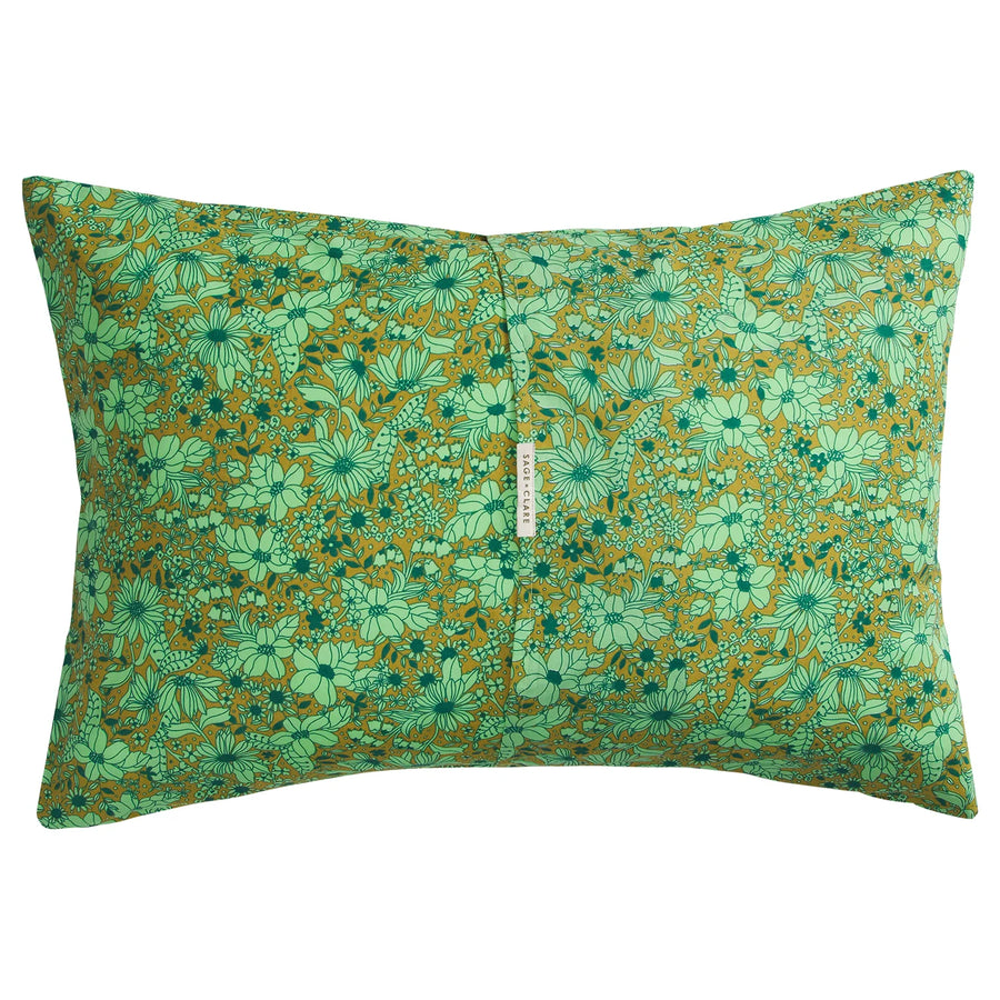 Evette Cotton Pillowcase Set - Olive - Sage & Clare