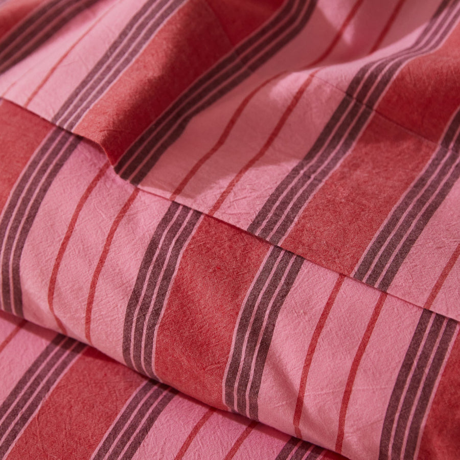 Brigitte Cotton Quilt Cover - Scarlet - Sage & Clare