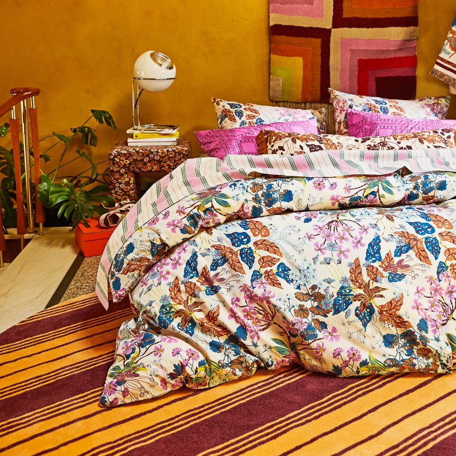 Genevieve Cotton Quilt Cover - Almond - Sage & Clare