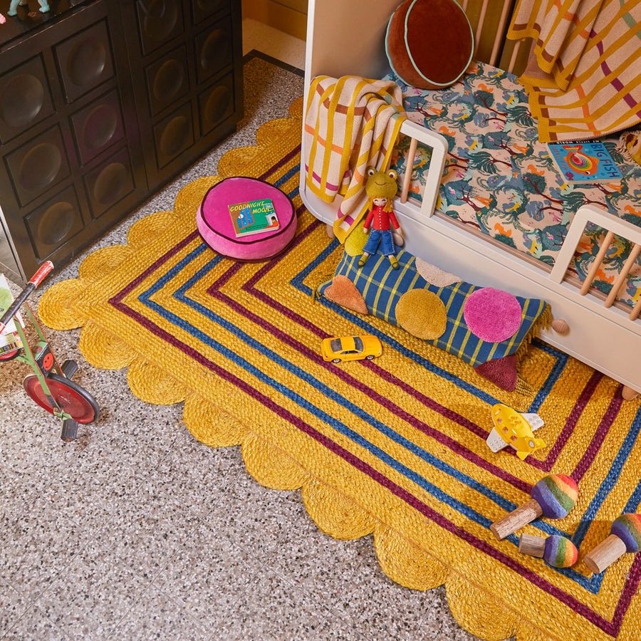 Burnet Jute Rug - Mustard - Sage & Clare