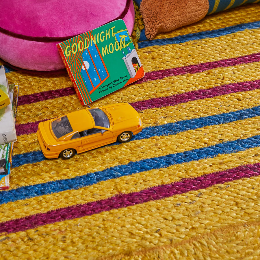 Burnet Jute Rug - Mustard - Sage & Clare