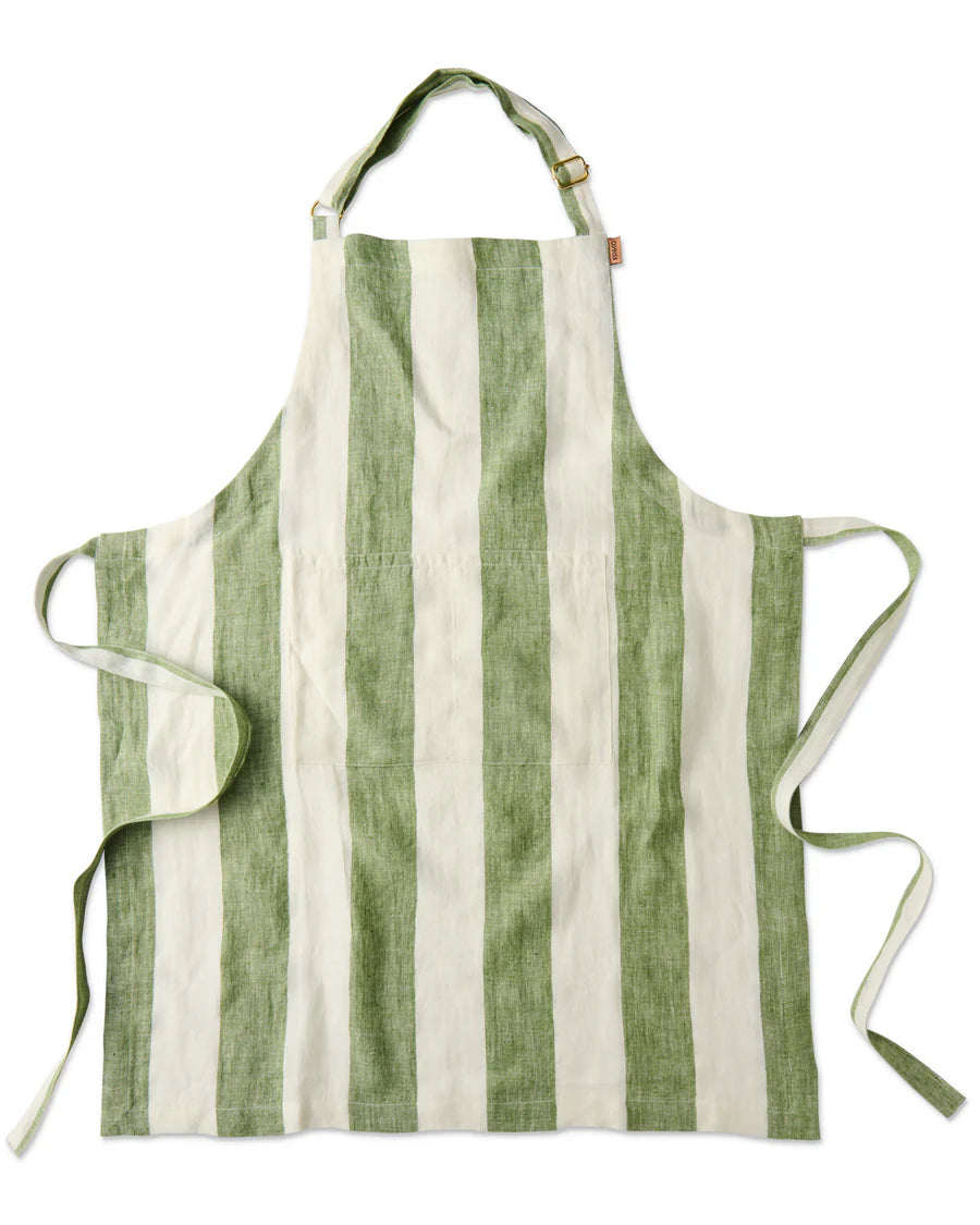 Moss Stripe Apron - Kip & Co.