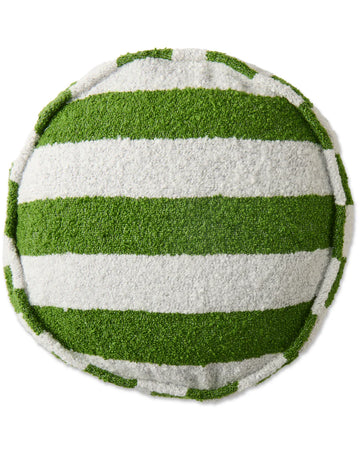 Moss Stripe Boucle Pea Cushion - Kip & Co.
