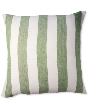 Moss Stripe Linen Euro Pillowcase Set - Kip & Co.