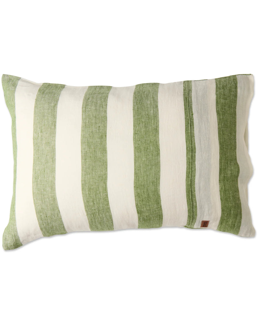 Moss Stripe Linen Pillowcase Set - Kip & Co.