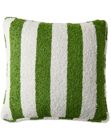 Moss Stripe Boucle Square Cushion - Kip & Co.