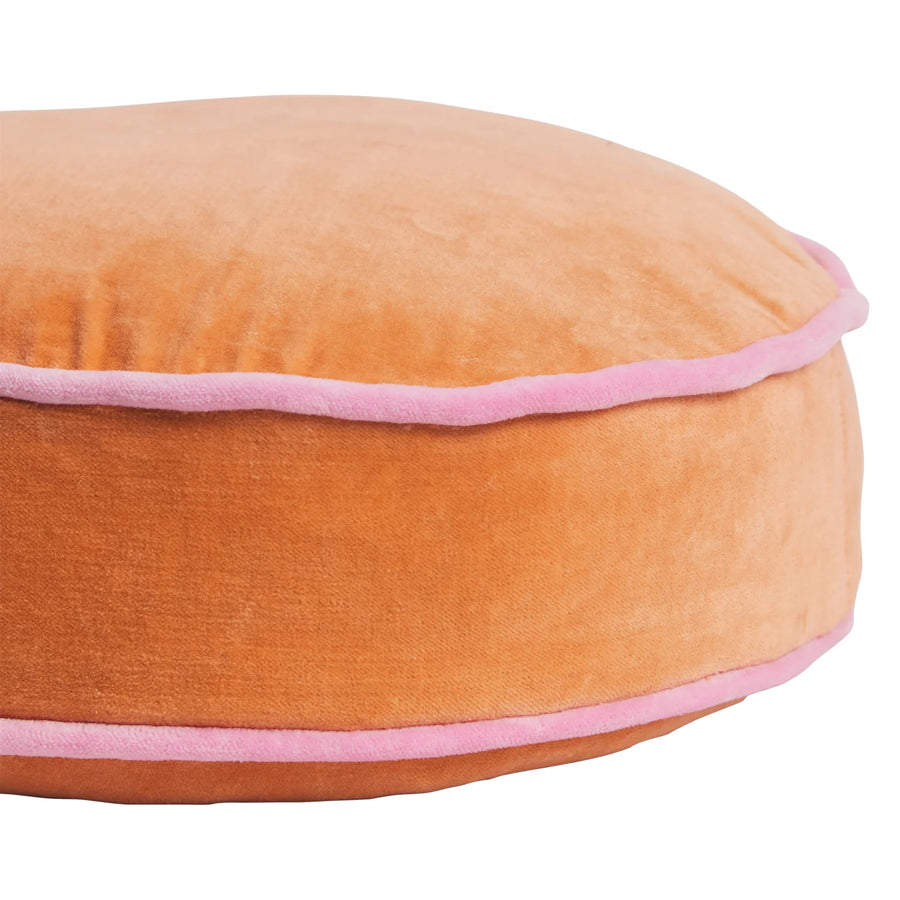 Castilo Round Velvet Cushion - Mocha - Sage & Clare