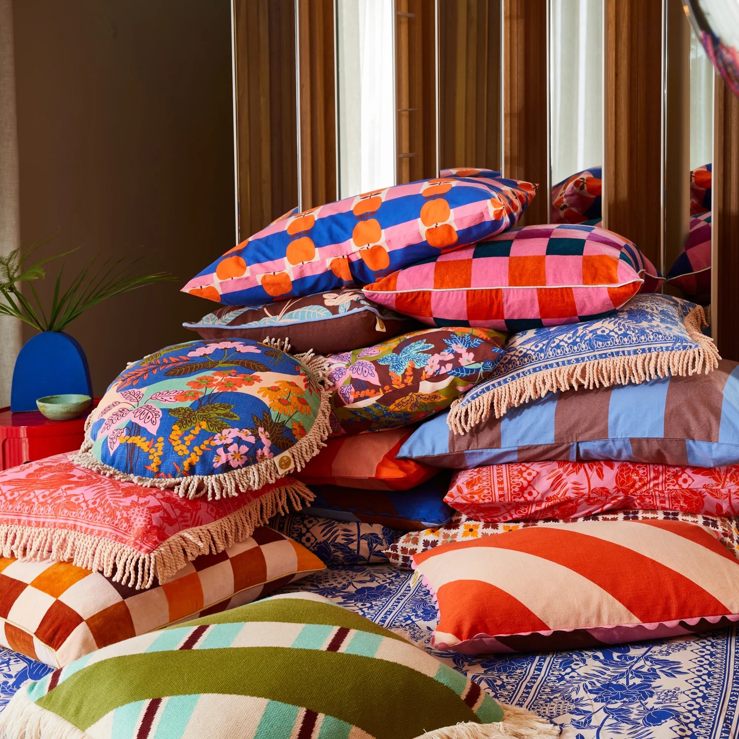 Blanca Ric-Rac Cushion - Cosmos - Sage & Clare – Ro Haus