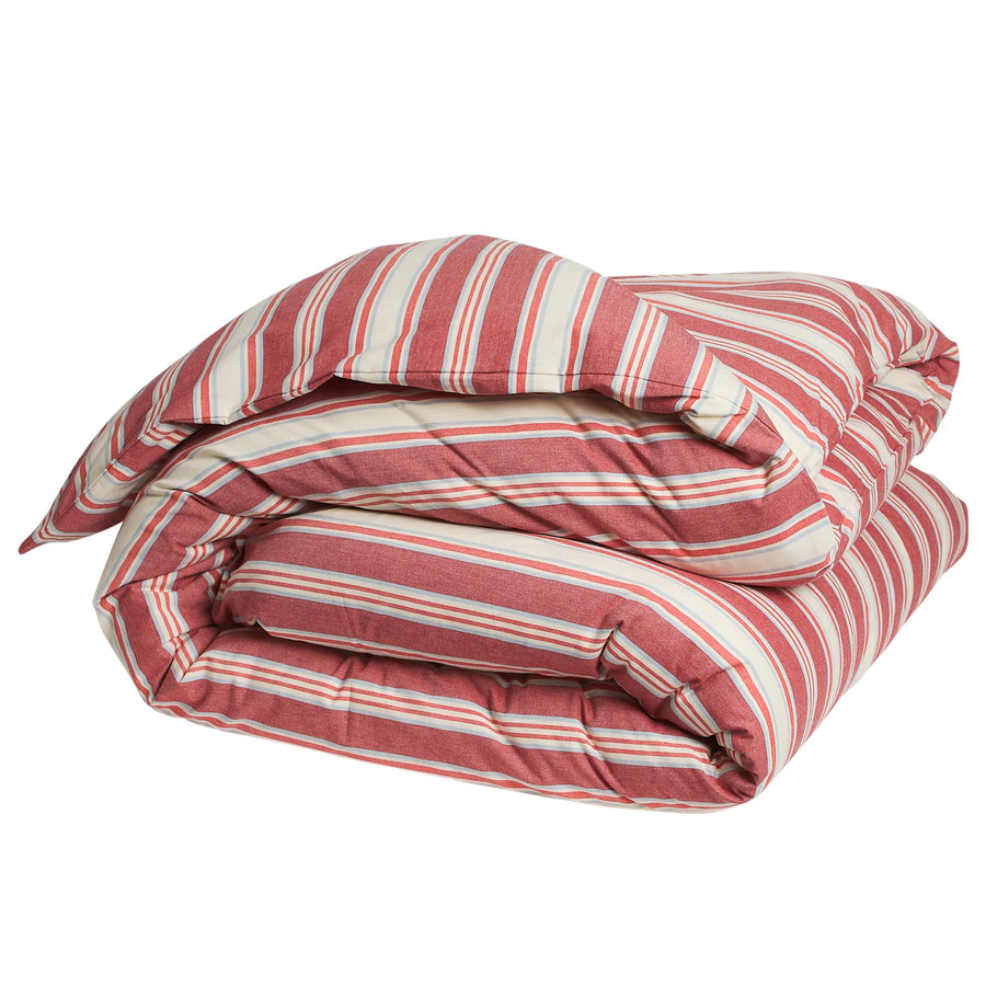 Selene Cotton Quilt Cover - Crimson - Sage & Clare