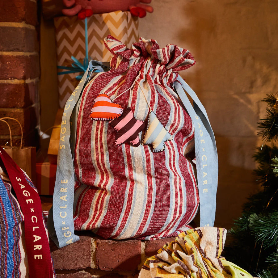 Selene Santa Sack - Crimson - Sage & Clare