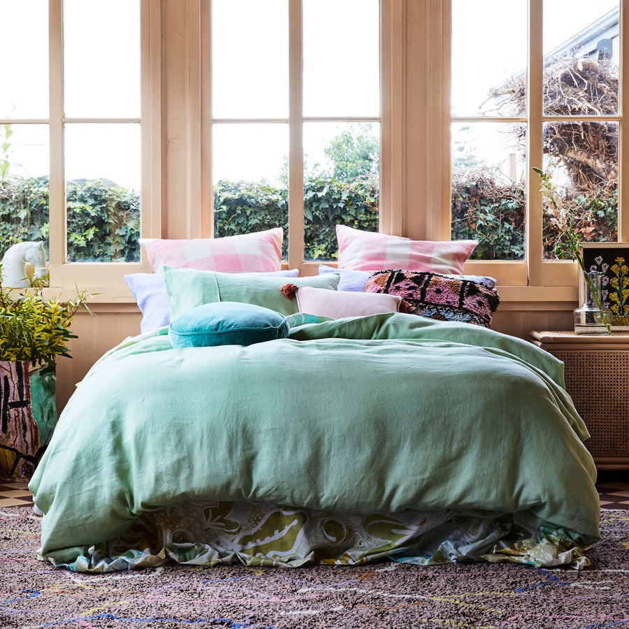 Laurel Green Linen Pillowcase Set - Kip & Co.