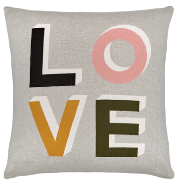 Grey Love European Cushion Cover - Castle