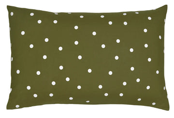 Olive Spot Linen Pillowcase - Castle