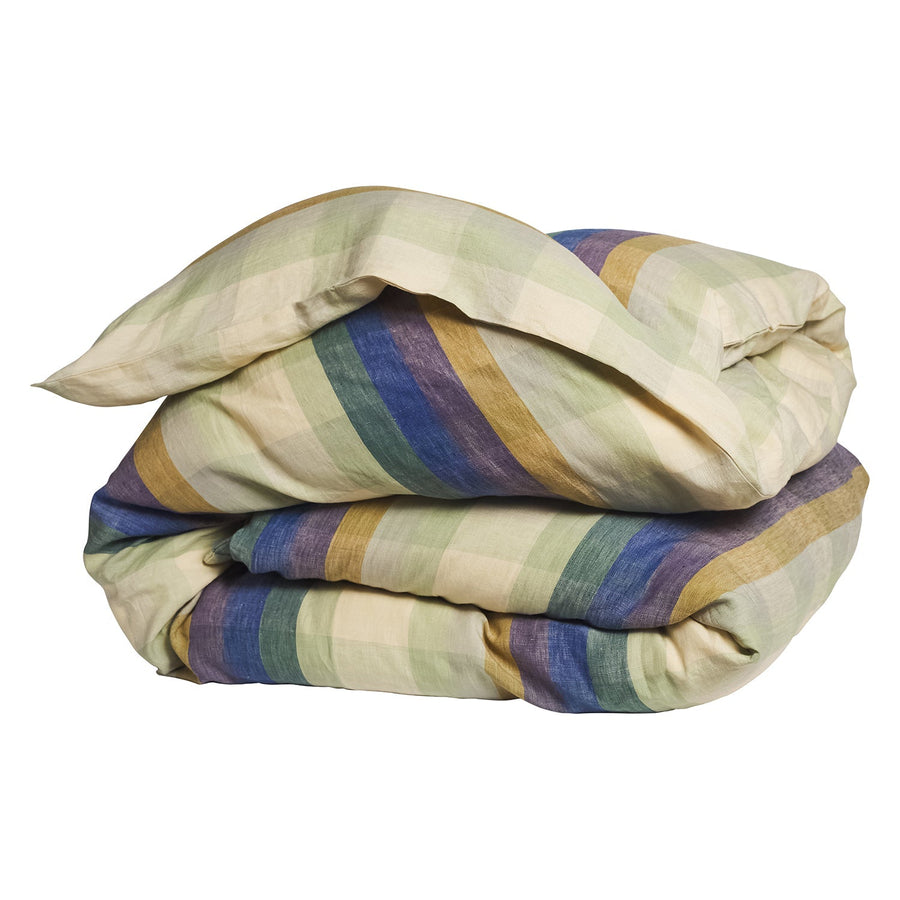 Fifer Linen Quilt Cover - Cobalt - Sage & Clare