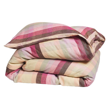 Fifer Linen Quilt Cover - Flamingo - Sage & Clare