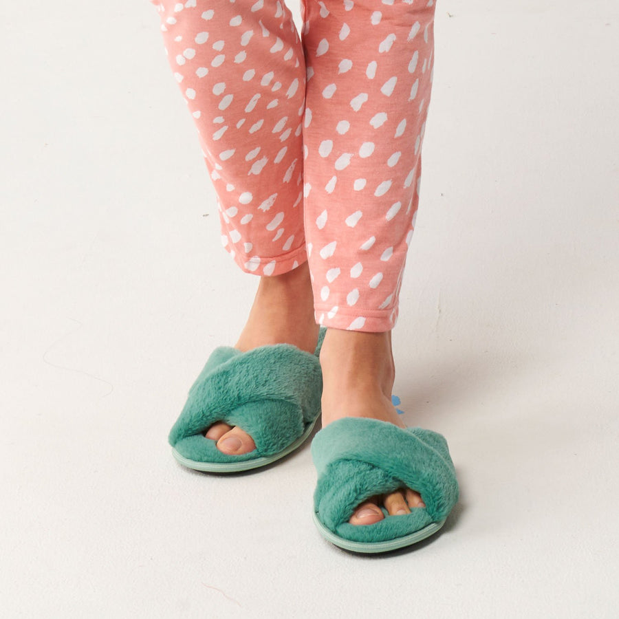 Jade Green Slippers - Kip & Co.