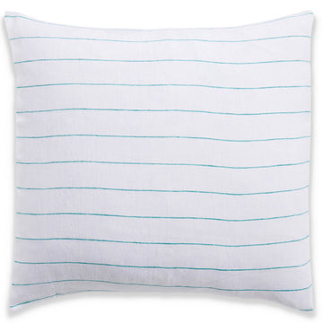 Minty Stripe Linen European Pillowcase - Kip & Co.