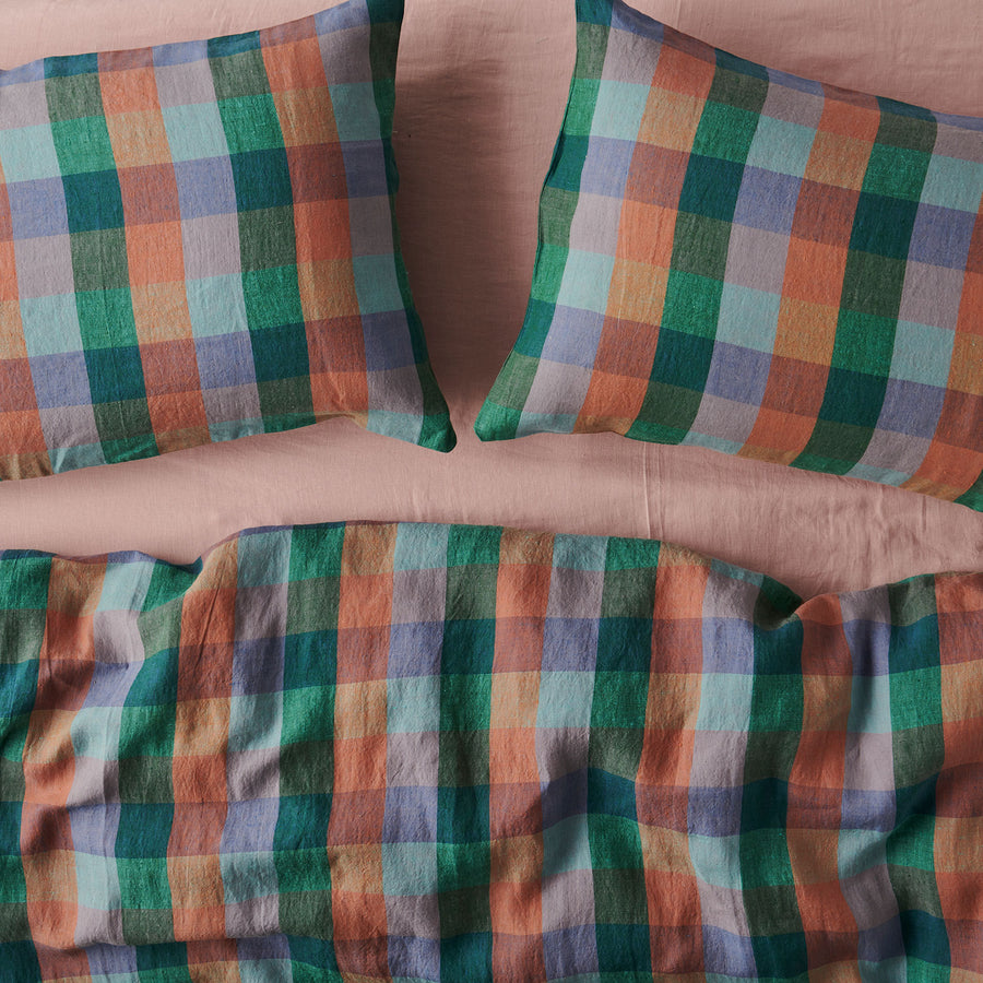 Skyline Tartan Linen Pillowcase Set - Kip & Co.