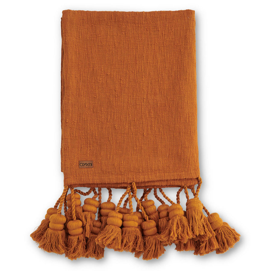 Inca Gold Tassel Throw - Kip & Co.