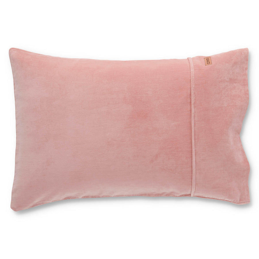 Shrimp Velvet Pillowcase Set - Kip & Co.