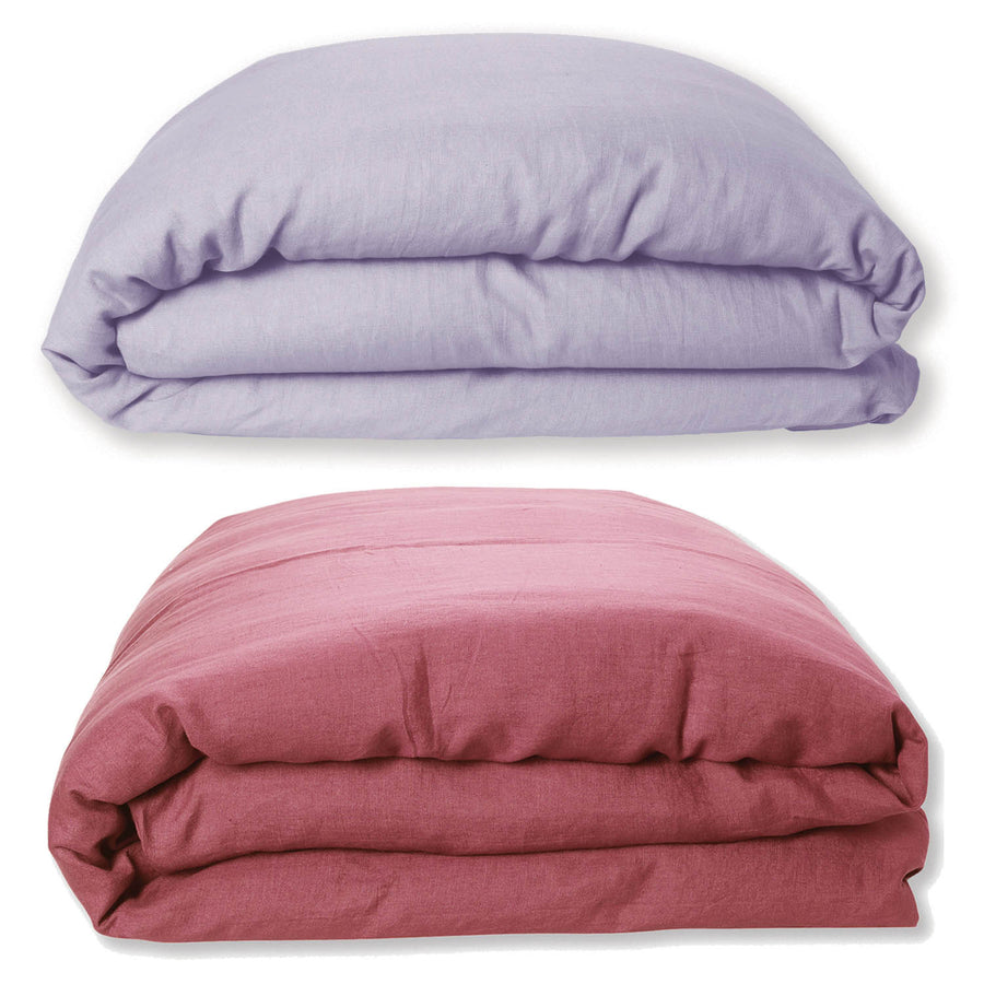 Dusty Lavender RV Warm Blush Linen Quilt Cover - Kip & Co.