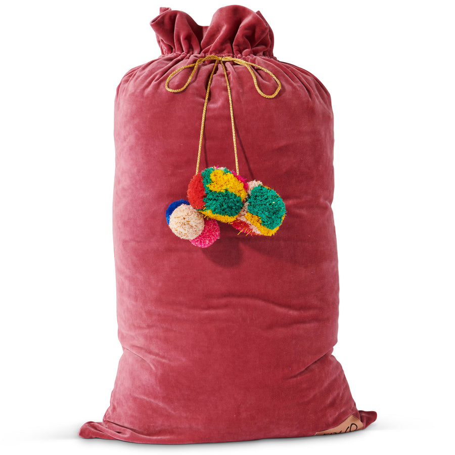 Blushing Rose Velvet Santa Sack - Kip & Co.