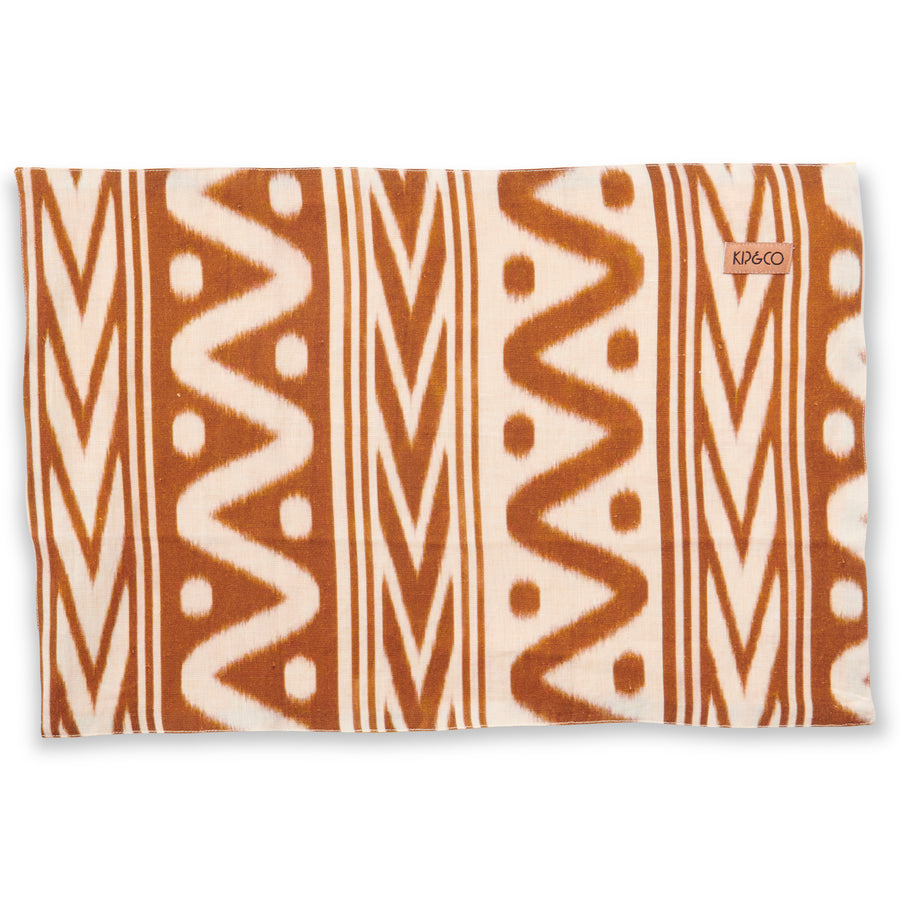 Ikat & Dreams Coconut 6P Linen Place Mat Set - Kip & Co.