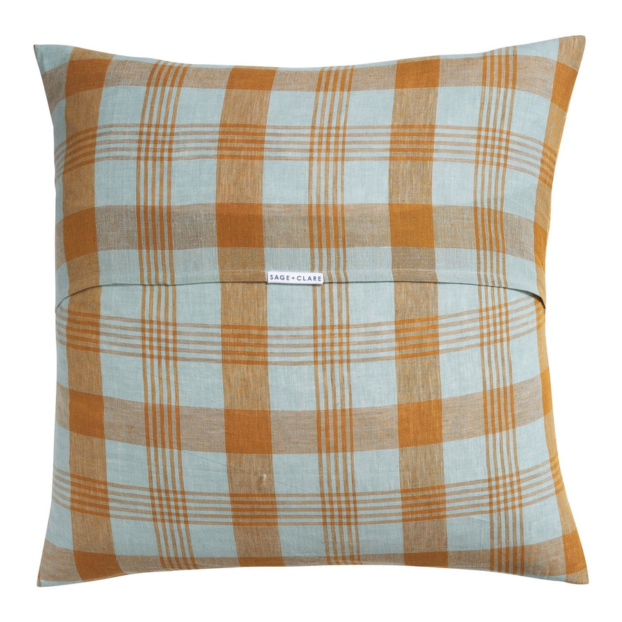 Kittie Linen Euro Pillowcase Set - Denim - Sage & Clare