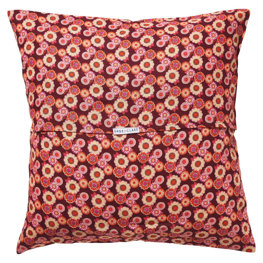 Mollie Linen Euro Pillowcase Set - Rosewood - Sage & Clare