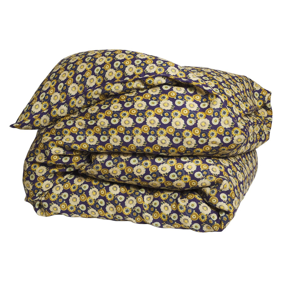 Mollie Linen Quilt Cover - Indigo - Sage & Clare