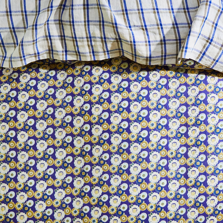 Mollie Linen Quilt Cover - Indigo - Sage & Clare