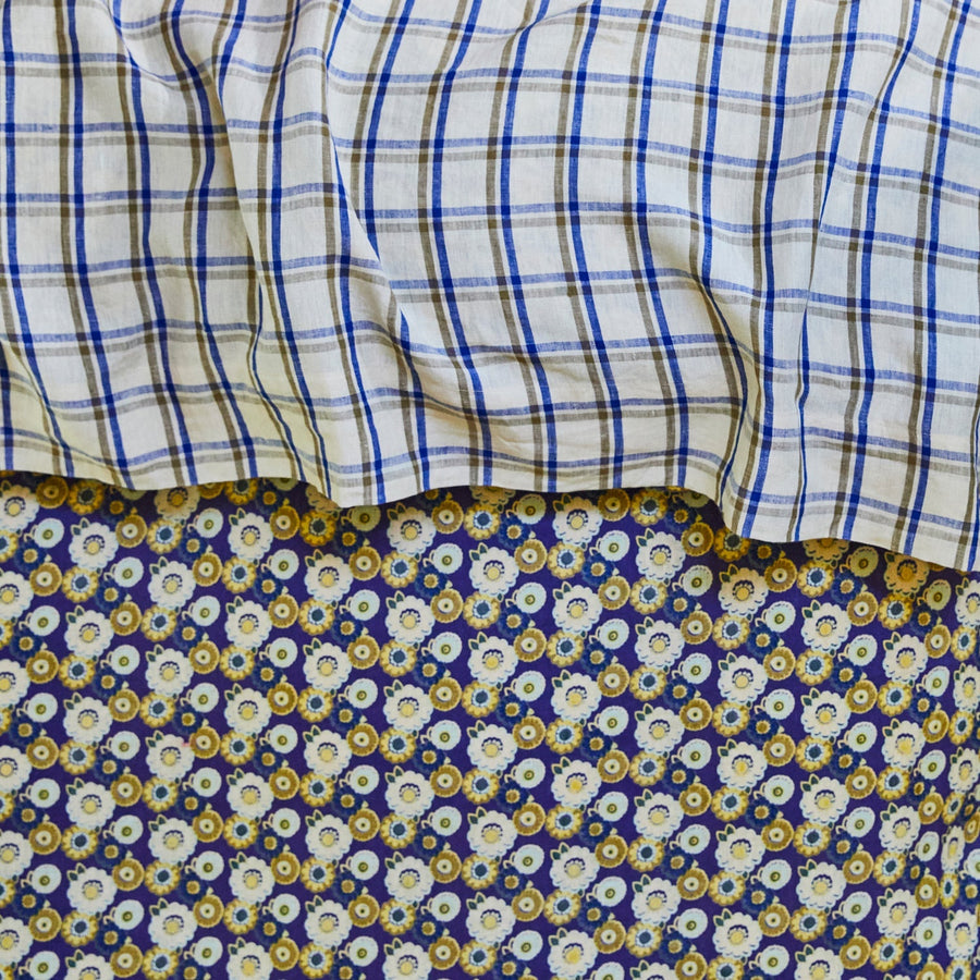 Mollie Linen Quilt Cover - Indigo - Sage & Clare