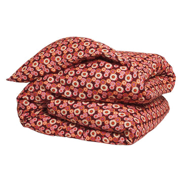 Mollie Linen Quilt Cover - Rosewood - Sage & Clare